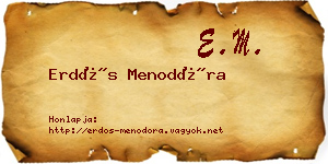 Erdős Menodóra névjegykártya